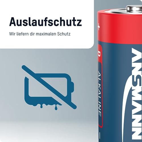 Ansmann 4X Alkaline Batterien Mono D LR20 1,5V - Langlebige D-Zellen – Ansicht 4