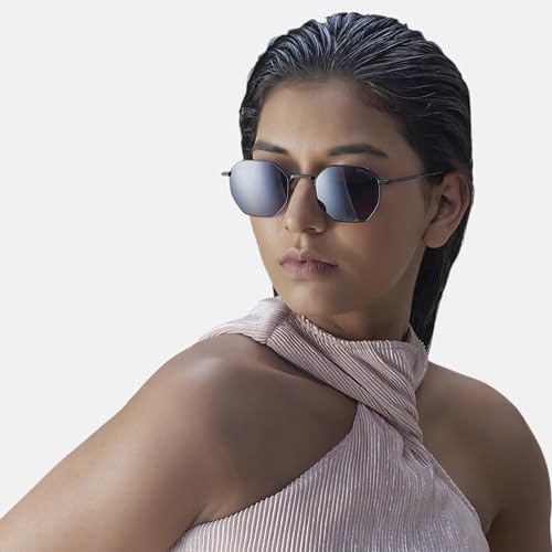 Image of Shisen Fox Sunglasses (OKITA SUN) | Metal Stylish Lightweight Goggles for Men & Women | Sun Glare Glasses Engraved With Filgree Designs
