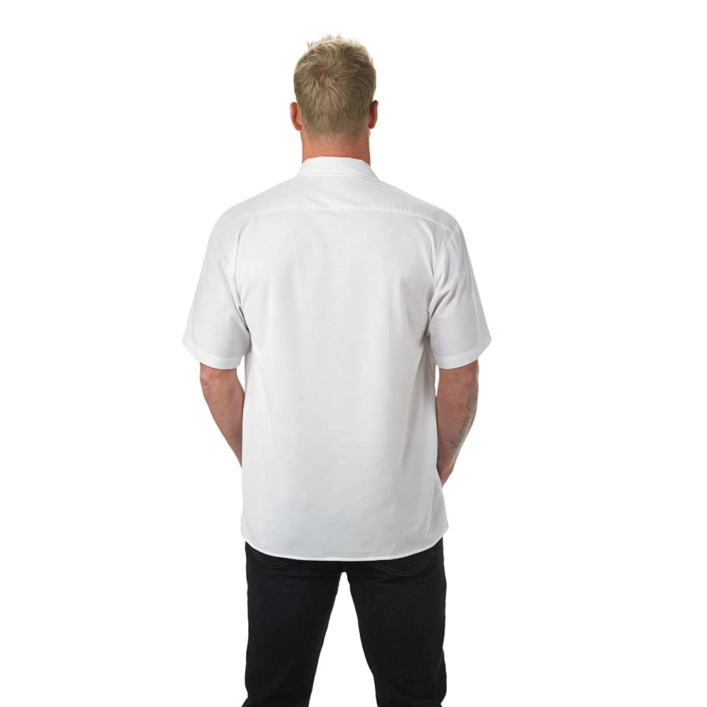 Mercer Culinary Metro Edge Work Shirt For Men - 65/35 Poly-Cotton Poplin, Moisture-Wicking Back, 2 Chest Pockets, Professional Chef Shirt - View #3