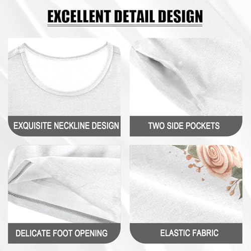 Fox Rose Portrait White Pajama Set Short Sleeve Pajamas Shorts Sets Cotton PJS 2 Piece Clothes Set 5Y4