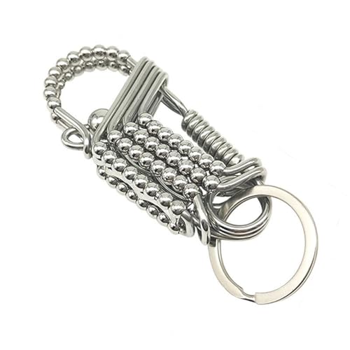 Porte-clés en acier inoxydable pour homme actif et clé de voiture