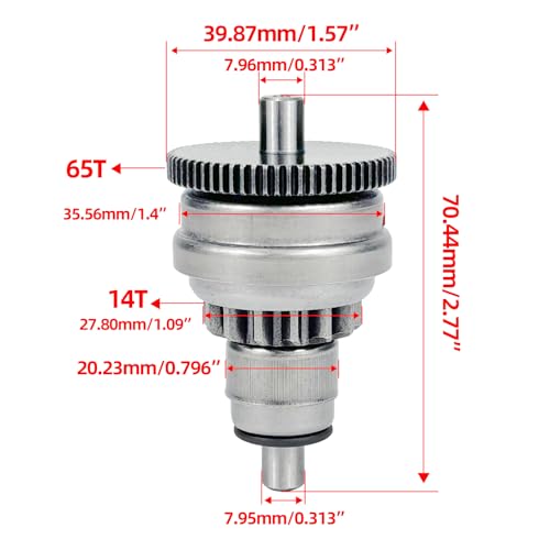 Kit de motor de arranque, accionamiento y relé de solenoide para GY6 47 49 50 60 80 100cc miniatura 5