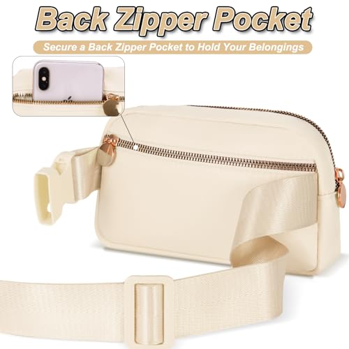 Image of Uygafly Fanny Pack Belt Bag Crossbody Bags with Initials Letter Patch Trendy Stuff for Teens Cute Stuff Birthday Gifts for Teenager Girls | Khaki,Initial A