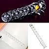 XoticPlay Glas Dildo G-Punkt Stimulation Vagina Masturbation, Kristall Perlen Buttplug Transparent Analkugeln Analspielzeuge Anal Plug für Frauen Männer #4