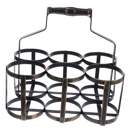 Panier de rangement vintage en fer de style ferme pour bouteilles