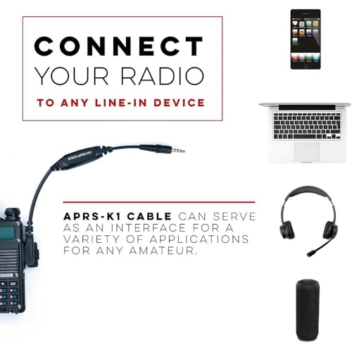 Image of BTECH APRS-K1 Multi-Function Universal Audio Interface Cable - Supports APRSpro, APRSDroid - Android & iOS Compatible - Supports, BaoFeng, TYT, Wouxun, AnyTone, Kenwood, and More