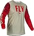 FLY Racing Adult Kinetic Wave Jersey (Light Grey/Red, Small)