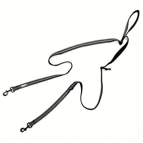 4Guys Total Control, Multi-Function, Hands-Free Dog Leash, Easy Control For Large And Medium Dogs, No Pull Harness Hiking Walking Running, Safety Reflective Leash At Nighttime #TOP5