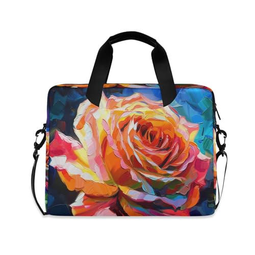 Maletín para portátil con diseño Rainbow Rose, 13-15.6 pulg miniatura 1