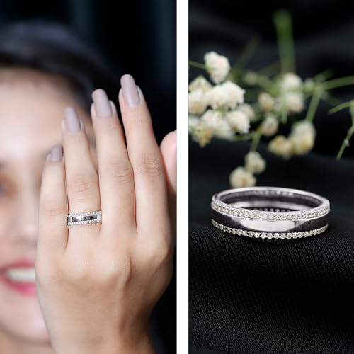 Real Diamond Wedding Band, Hi Color Si Clarity, Certified Diamond Anniversary Band Ring (Ready to Gift)2