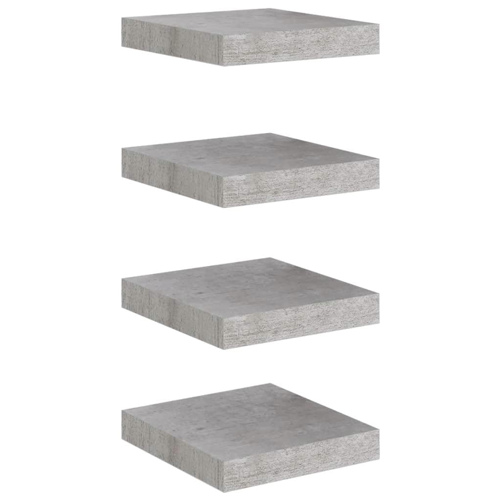 allesokyModern Concrete Gray Mounted Shelves - Stylish Decorative Floating Shelf Set for Home Decor - Durable Construction - Versatile Storage Solution for Any Room-Gray(9 x 9.3 x.5)