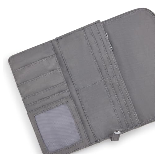 Kipling MONEY LAND Portafoglio grande, Inviting Grey (Grigio)