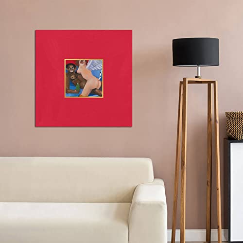 Bsq My Beautiful Dark Twisted Fantasy Art Music Album Poster Decorative Painting Canvas Wall Art Living Room Posters Bedroom Painting 16X16Inch(40X40Cm) #TOP6