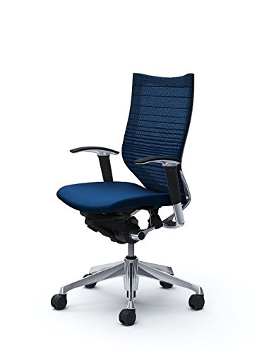 オカムラ 岡村製作所 デスクチェア オフィスチェア バロン ハイバック 可動肘 座クッション ミディアムブルー CP85BR-FGR3