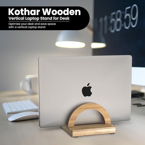 Soporte Vertical para Laptop de Bambú Ajustable Kothar miniatura 4