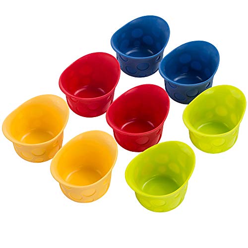 Webake Baking Cup Muffin Cupcake Liner Silicone Popover Pan Jelly Mold Dessert Tray Mini Caramel Pudding Cup 8 Pack #TOP1