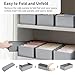 DIMJ Drawer Organizer Clothes - Small Dresser Organizer Underwear Drawer Organizer for Baby Clothes, Socks, Underwear, Bra, Belt, Tie - Grey