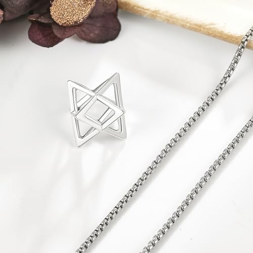 Sterling Silver Star of David Necklace - Metatron Necklace Gift for Men4