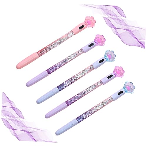 SHOWERORO 5pcs Bolígrafos Gel Luminiscentes con Garra de Gato miniatura 3