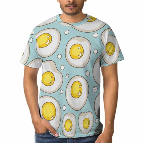 T-shirt homme à motif œuf au plat pour exprimer votre bonne humeur