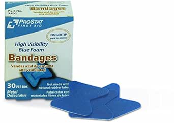 Amazon.com: ProStat First Aid 2401 Blue Foam Fingertip Bandages (Pack ...