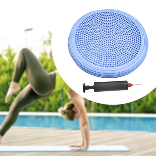 Balance Mat Flat Pad Balance Disc Thickened Wiggle Seat Inflated Yoga Mat Stability for Sports, Yoga, Gymnastics, Kids, Home2