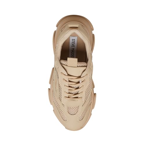 Steven Madden Womens Possession Sneaker, Tan, 6 US