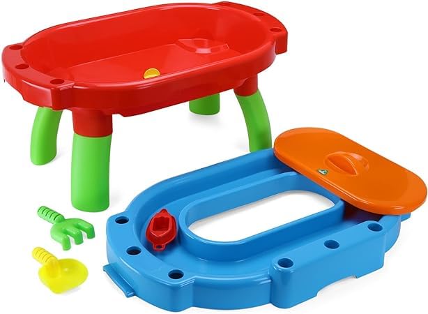 Knick Knack My First Sand and Water Table Plus Accessories, Outdoors and and Water Table Toy Toddler Activity for Kids Age 12 Months to 3 Years (Multicolor) 2