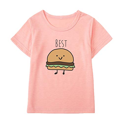 Image of Best Friends Girls Boys Casual Tshirts Funny Novelty Graphic Tees Short Sleeve Crewneck Letter Print Tops