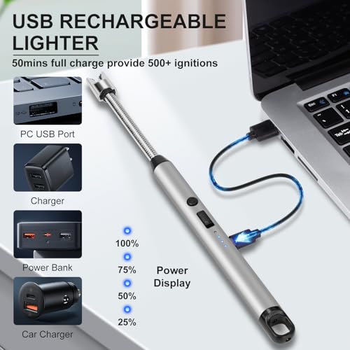 LcFun 3-pack Flexible-Neck USB Arc Lighter — view 4
