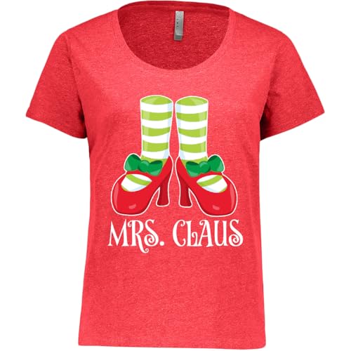 inktastic Mrs. Claus- Christmas High Heels Women's Plus Size T-Shirt