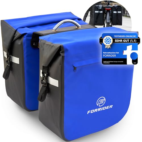 Forrider 2er Set Fahrradtaschen für Gepäckträger Wasserdicht...