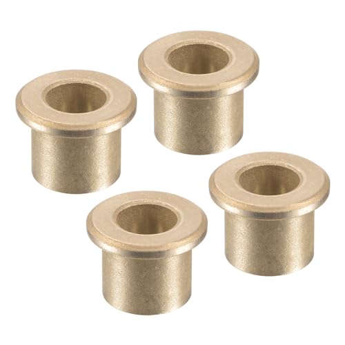Kozelo 2pcs Cojinetes de Manga Bridada - [8mm de Diámetro x 12mm de Diámetro Exterior x 12mm de Longitud x 2mm de Grosor de Brida] Casquillos Autolubricantes de Bronce Sinterizado
