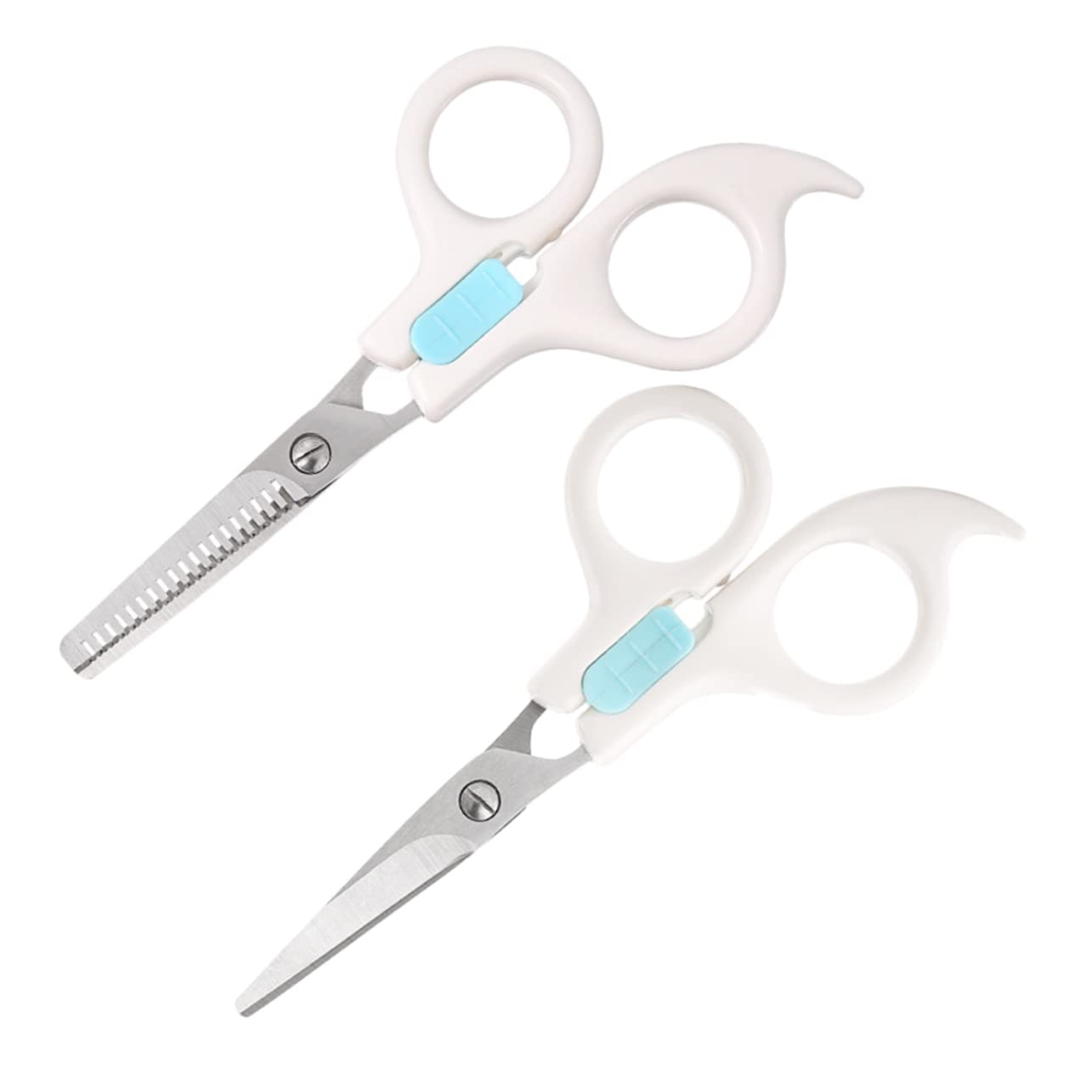FOMIYES 6piezas Cortapelos Infantil Tijeras De Seguridad y Tijeras De Vaciar Kit De Peluquería Para Casa y Salón Para
