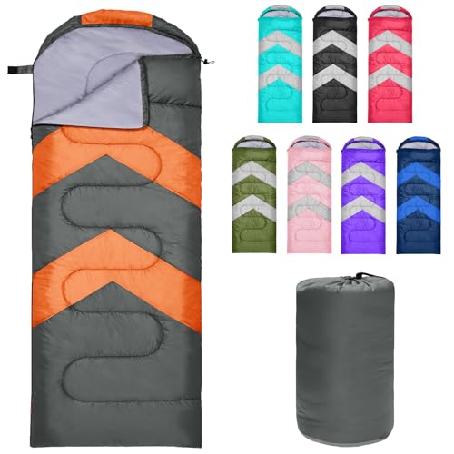 Zusentee Saco de Dormir Ultraligero 3-4 Estaciones Gris Oscuro