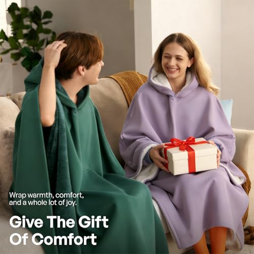 Sweat à capuche couverture extra longue, vêtement d'intérieur ample unisexe - 5