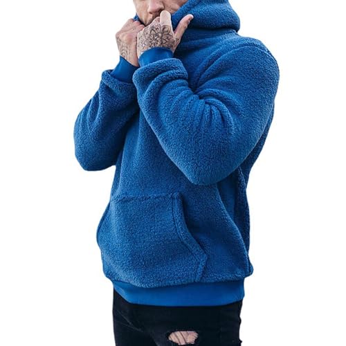 Sweatshirt Homme en molleton de coton noir à coupe relaxed et manches longues