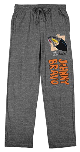 Johnny Bravo Don't Touch The Hair Men's Graphite Heather Sleep Pajama Pants