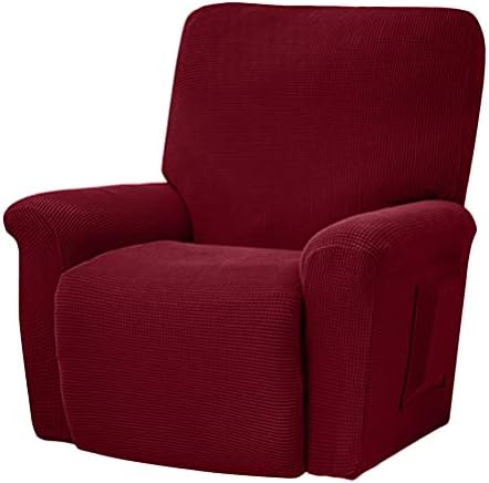 FARUTA Sofa Slipcover Non- Slip Recliner Chair Cover Stretch Soft Couch Cover Elastic Armchair Cover Washable Furniture Protector for Home (Color : Claret )