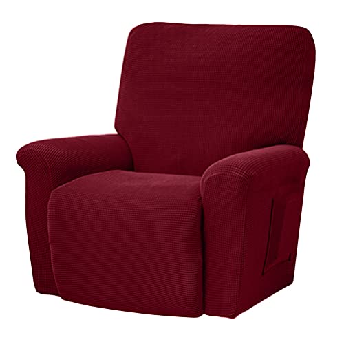 Faruta Sofa Slipcover Non- Slip Recliner Chair Cover Stretch Soft Couch Cover Elastic Armchair Cover Washable Furniture Protector For Home (Color : Claret ) #TOP1
