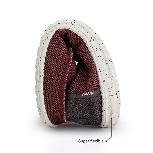 Image of Hey Dude Men's Wally Sox Tri Colored Loafers | Textile Upper, Moc Toe Construction, Contrast Panel Design, Lightweight Flexible Outsole, Speckled Sole Detail