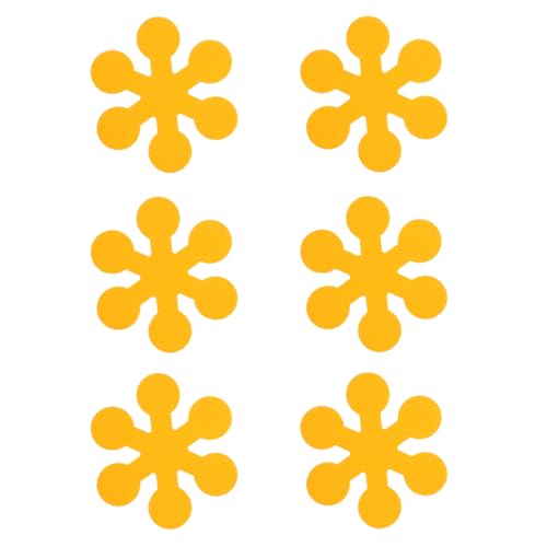 6Pcs Yellow Snowflake Non-Slip Bathtub Stickers for Kids Self-Adhesive Peva Anti-Skid Decals for Tub and Shower Floor Waterproof and Easy to Apply