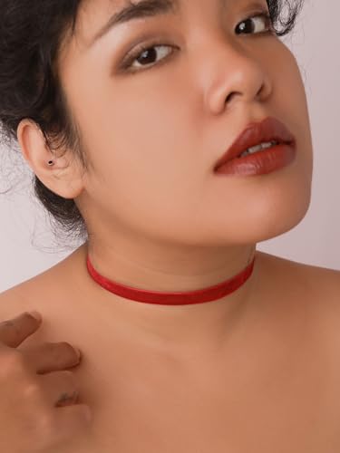 Sacina Goth Red Velvet Lace Choker, Choker Necklace for Women, Gothic Vintage Necklace, Christmas Jewelry Gift for Women3