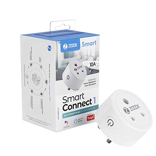 Image of Zoook Smart Connect 10A Wi-Fi Smart Plug with Power Meter, for Low Power Appliances (Type D) Compatible with Alexa & Google Assistant (No hub Required)