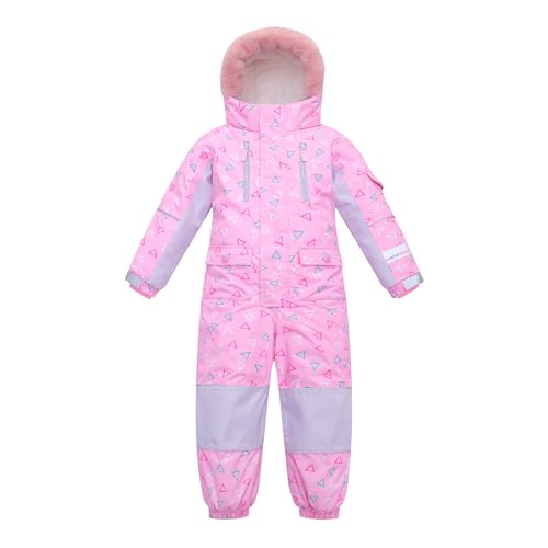 Yueta Kids Snowsuit One Piece, Waterproof Snow Suit for Boys Girls, Ski Jackets Jumpsuits Overalls for Skiing Snowboarding