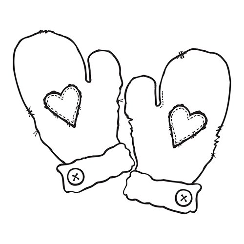 Spellbinders Mittens Stamp, Synthetic Material, Multicoloured, 15.1 x 13 x 0.8 cm, Multicolor