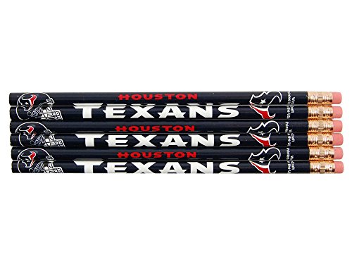 Crayons Houston Texans en lot de 6 pièces pour dessin et écriture