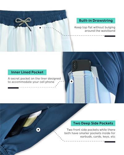 Image of maamgic Mens 5 inch Gym Running Shorts for Men 2 in 1 Quick Dry Workout Athletic Shorts