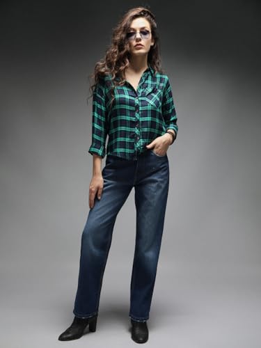 Image of HIGH STAR Women's HSWSHW23701 C4 Spread Collar Regular Fit Shirt