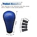 KITUREK 5 Speed Shifter Knobs, Manual Transmission Shift Knob, Handle Leather Gear Stick, Universal Car Accessories for Most Manual Vehicles (Black/Blue)